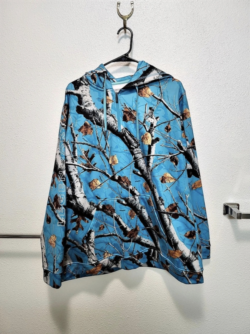 Legendary Whitetails Blue Camo Quarter-Zip Hoodie Blue & Brown Camo Quarter-Zip